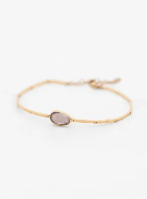 Light Pink Tourmaline Articulated Bracelet Gold
