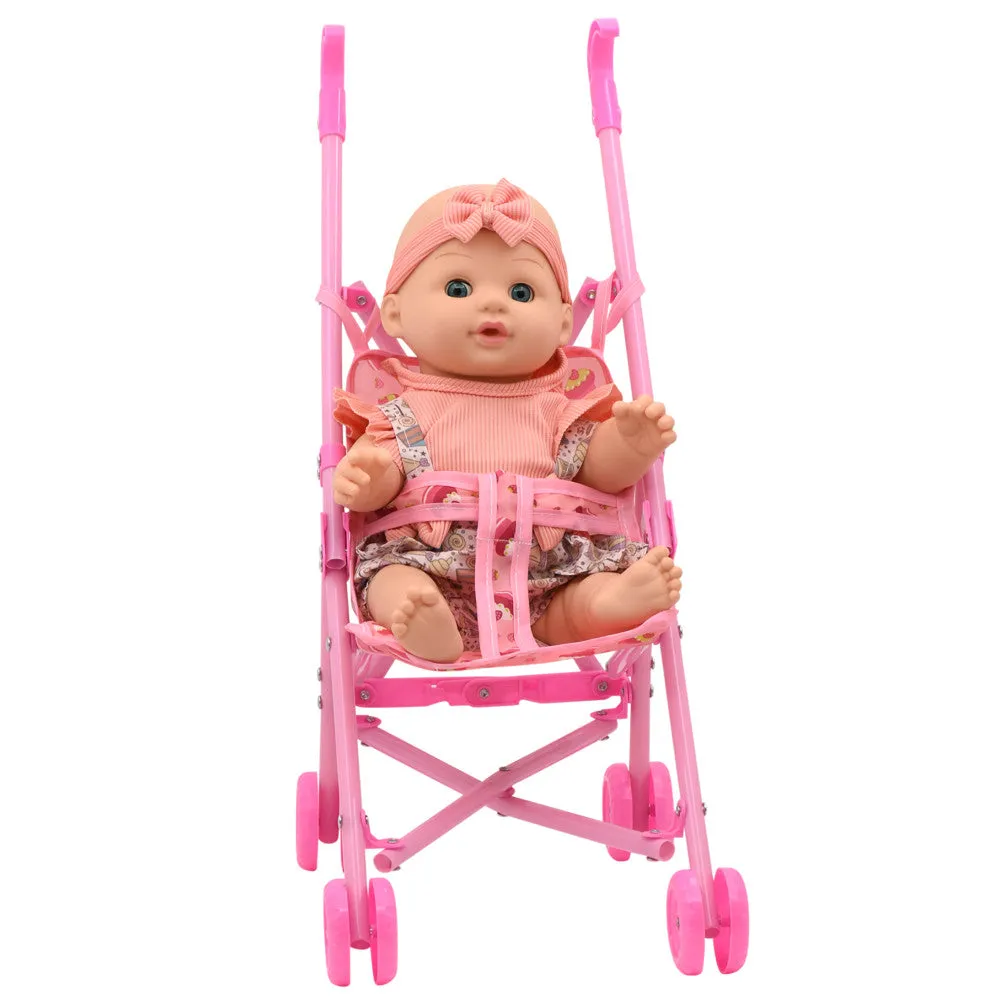 Little Darlings: Out For A Stroll - Cupcake Lollipop Pink & Blue Ensemble