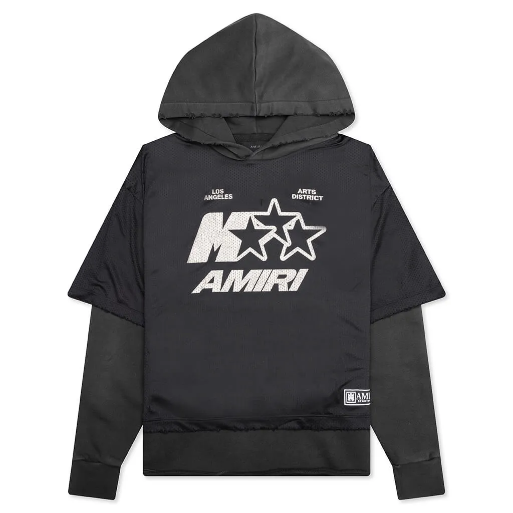 MA Star Mesh Hoodie - Black