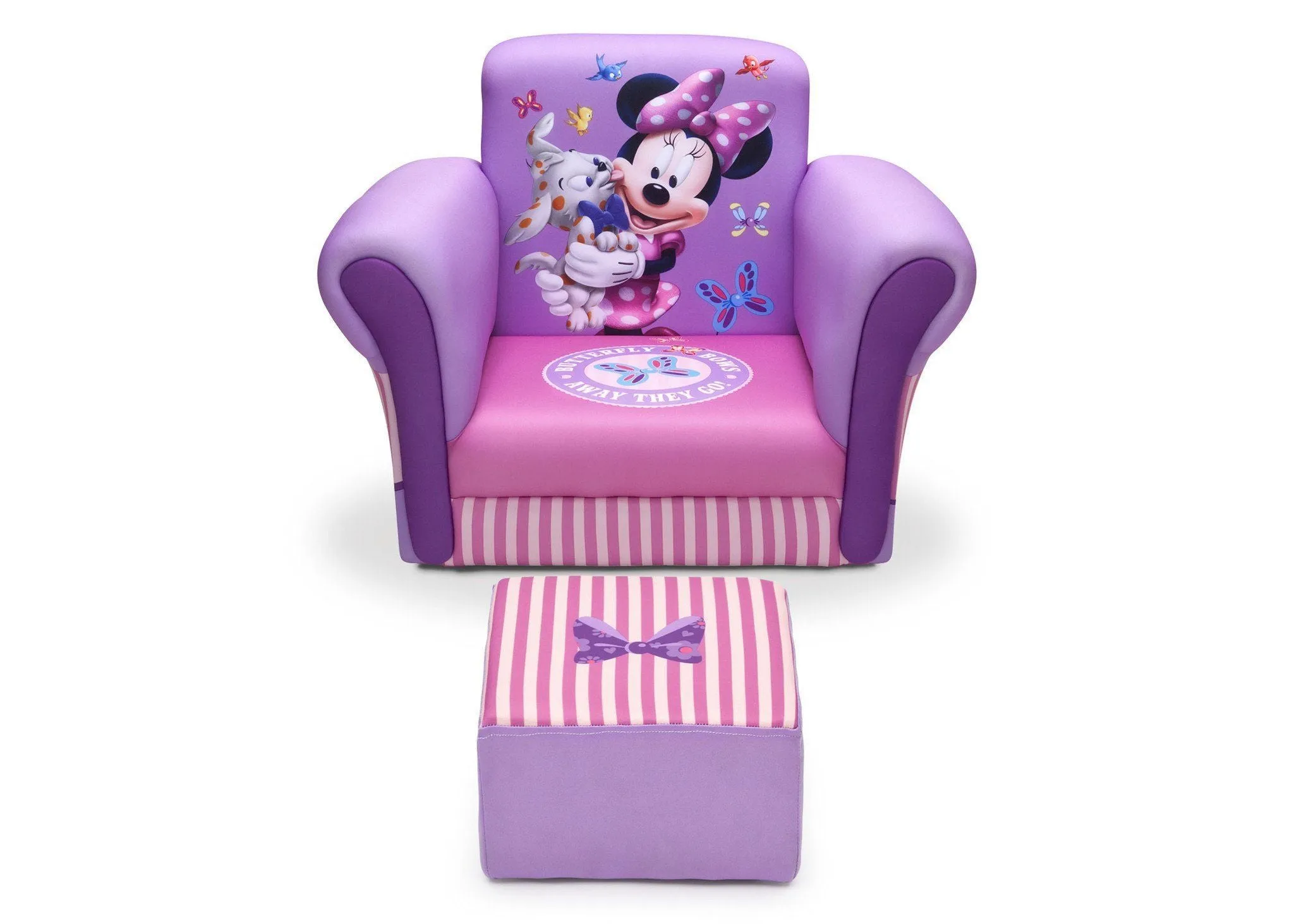Minnie Mouse Upholstered Chair with Ottoman
