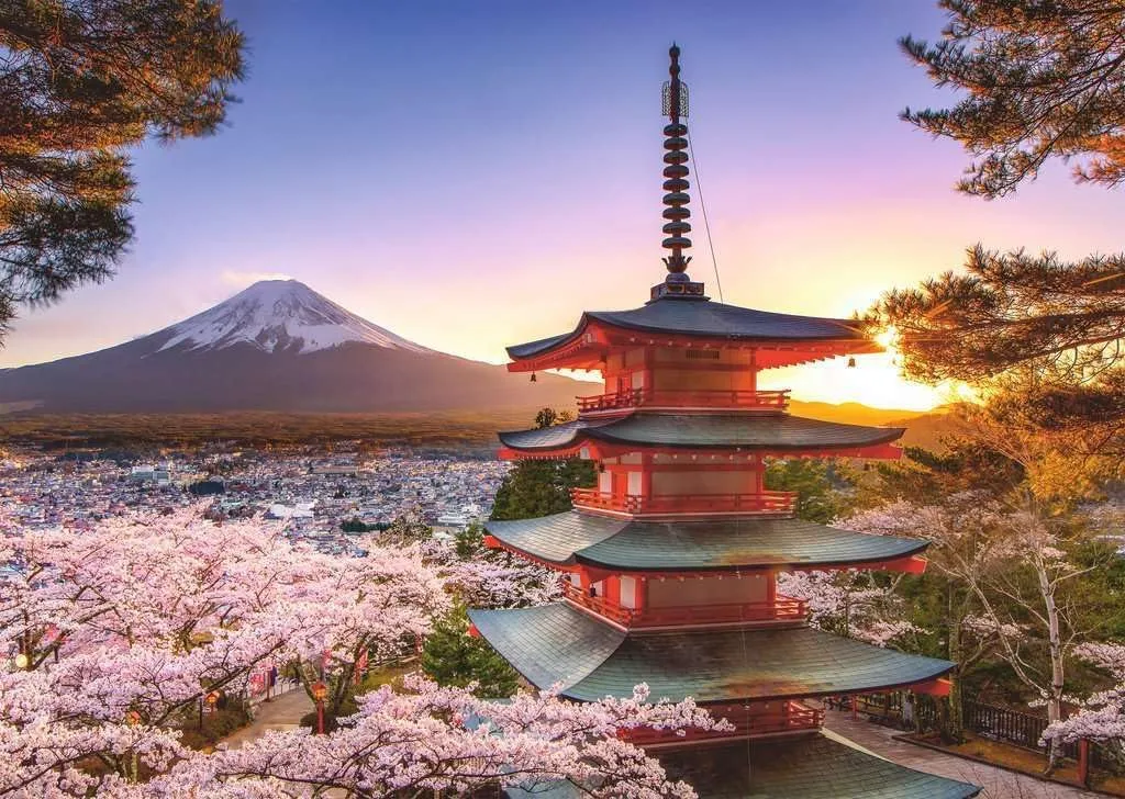 Mount Fuji Cherry Blossom View 1000pc Puzzle