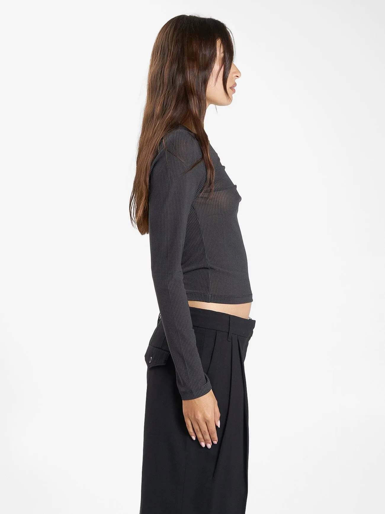 Nano Mesh Top - Dark Charcoal
