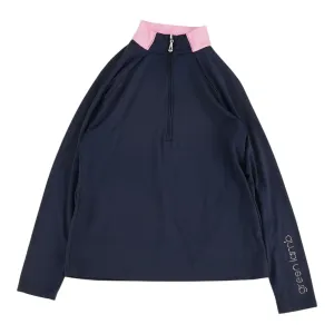Navy Solid 1/4 Zip Pullover
