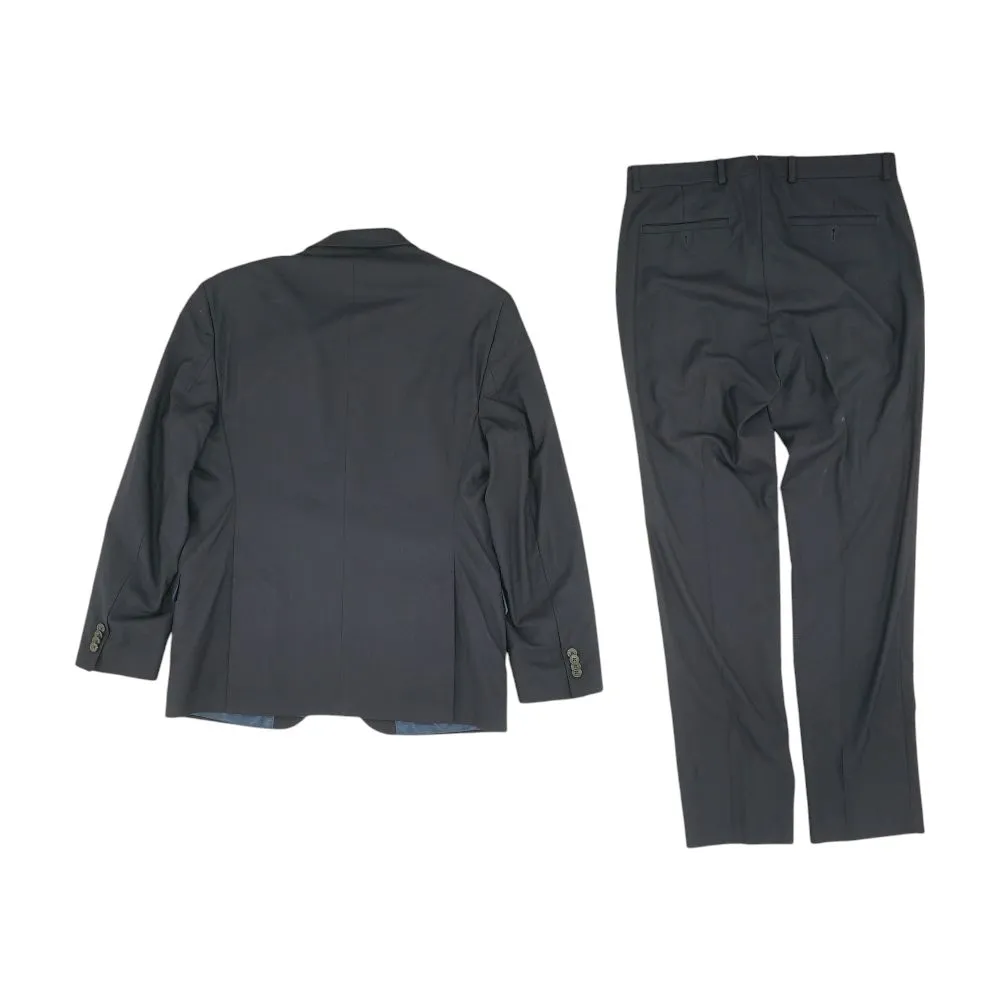 Navy Solid 2pc Suit
