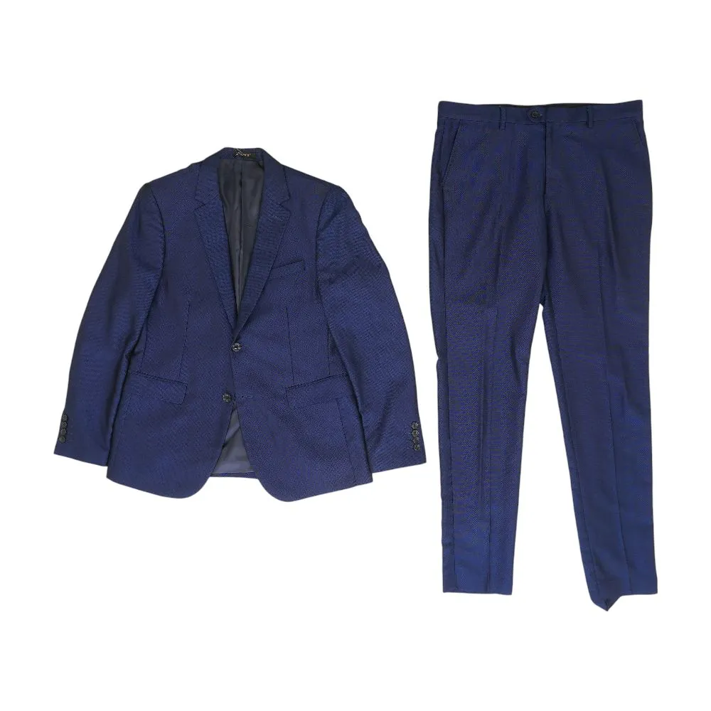 Navy Solid 2pc Suit