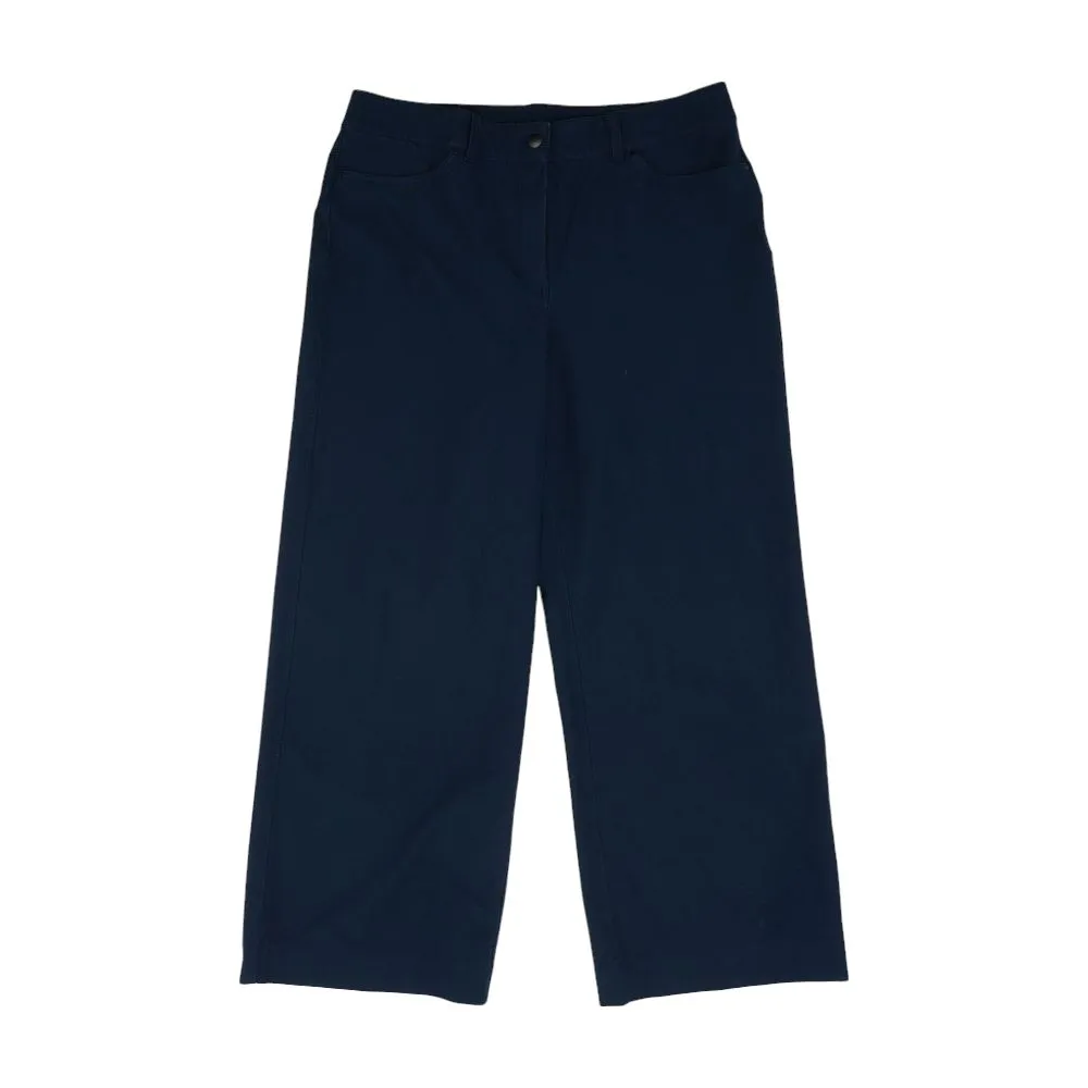 Navy Solid Active Pants