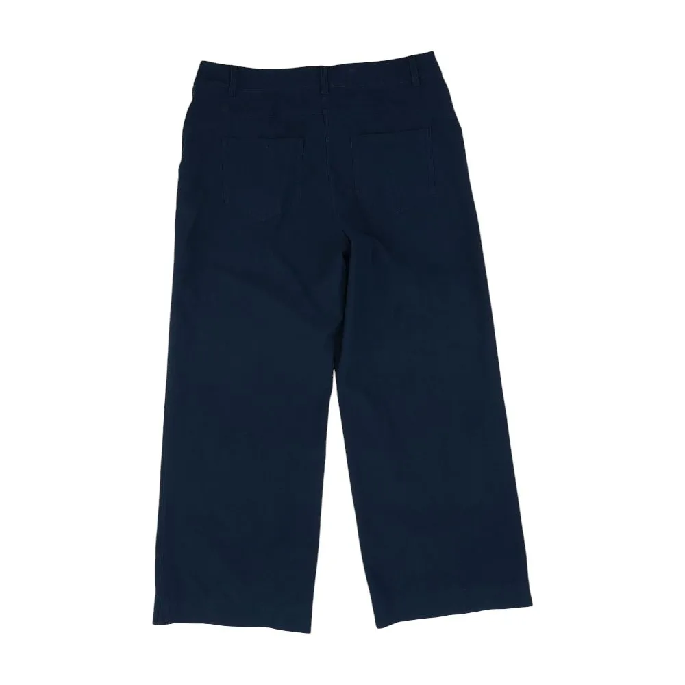 Navy Solid Active Pants