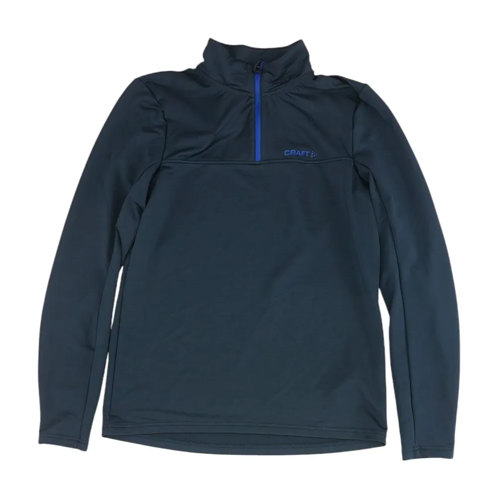 Navy Solid Active Pullover