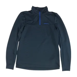Navy Solid Active Pullover