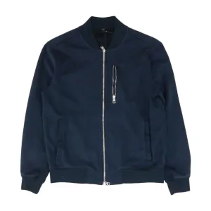 Navy Solid Bomber Jacket