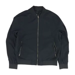 Navy Solid Bomber Jacket