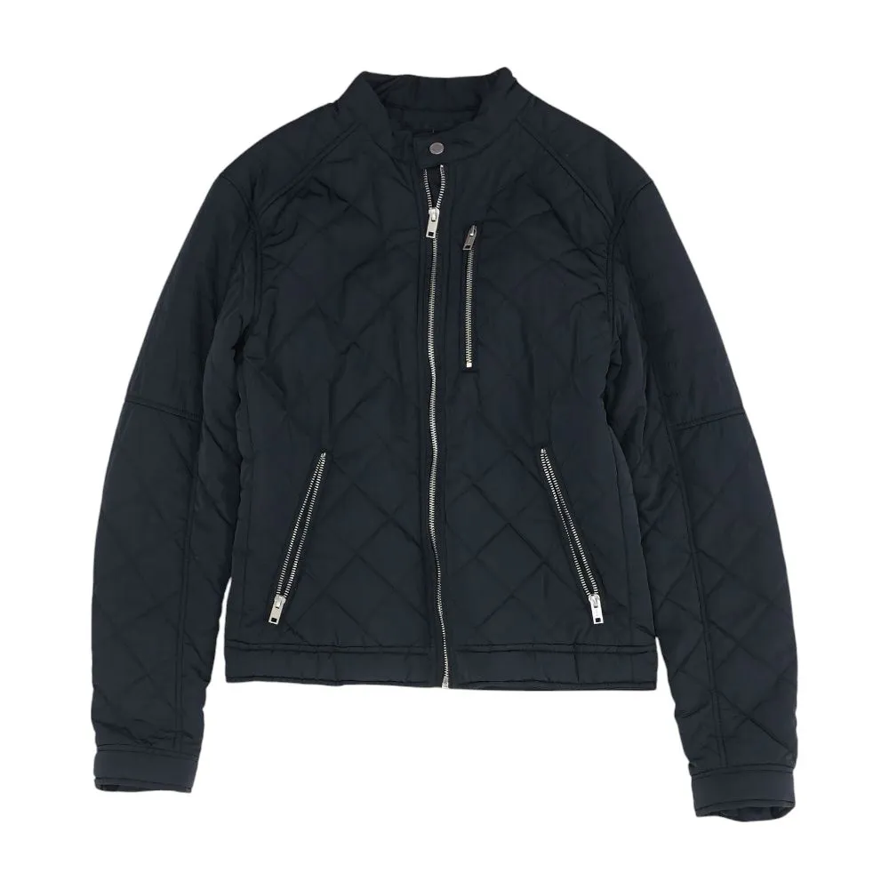 Navy Solid Bomber Jacket