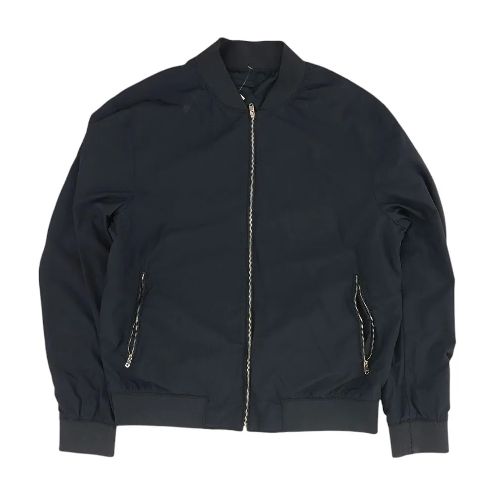 Navy Solid Bomber Jacket