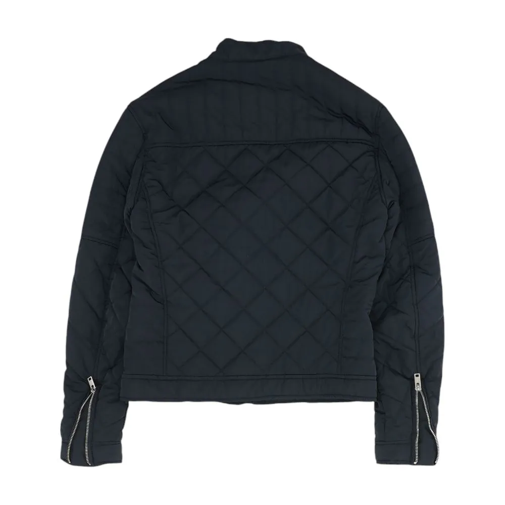 Navy Solid Bomber Jacket