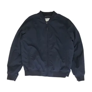 Navy Solid Bomber Jacket