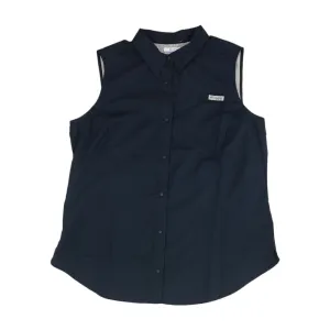 Navy Solid Button Down