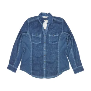 Navy Solid Button Down