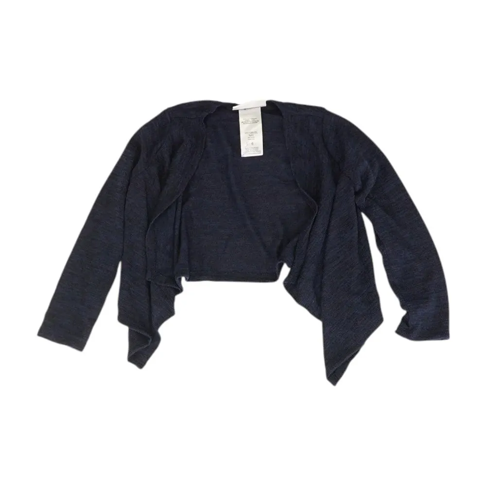 Navy Solid Cardigan Sweater