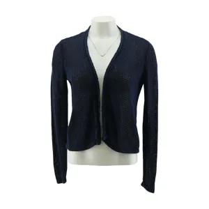 Navy Solid Cardigan Sweater