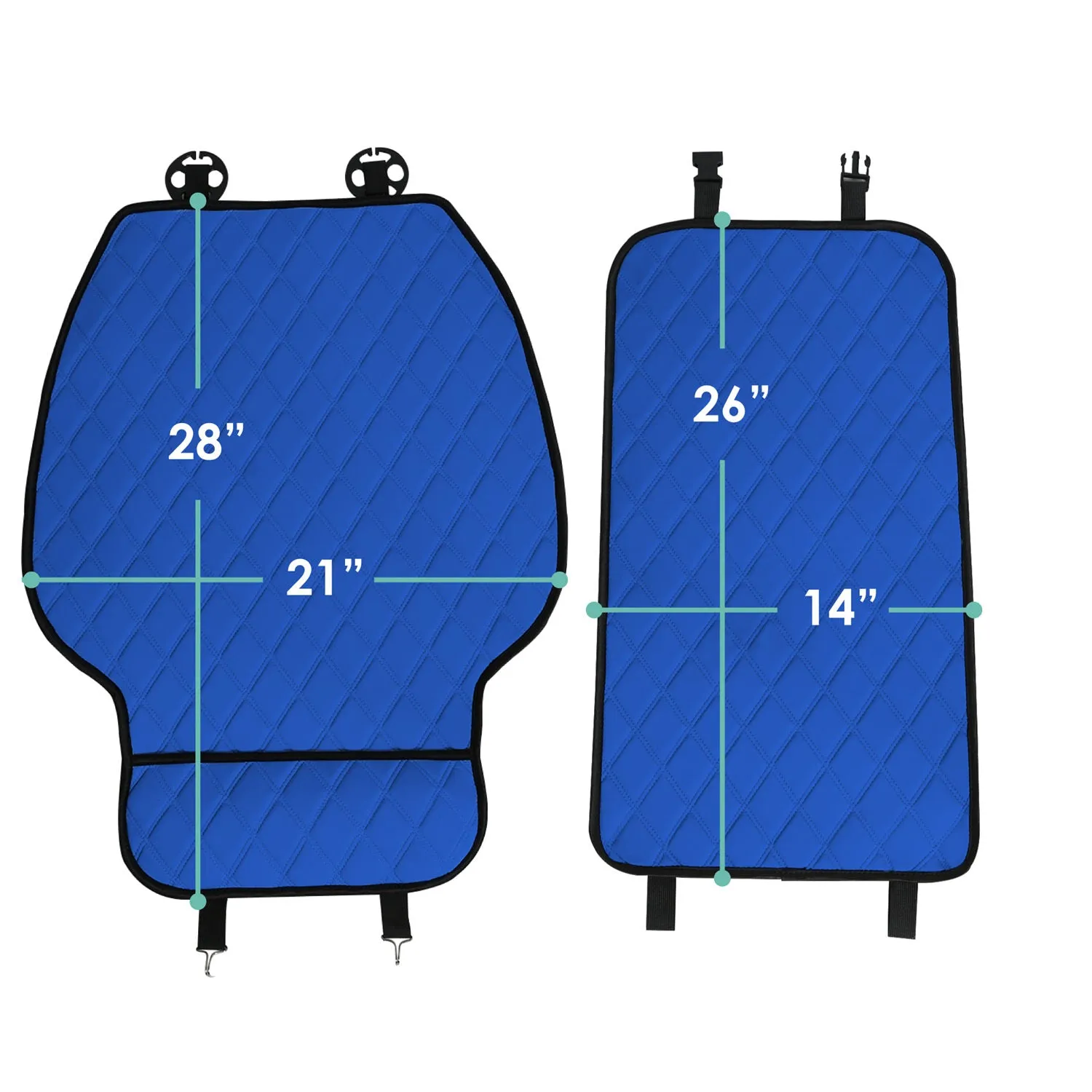 NeoSupreme Seat Protectors - Front Set - 2pc Solid Blue