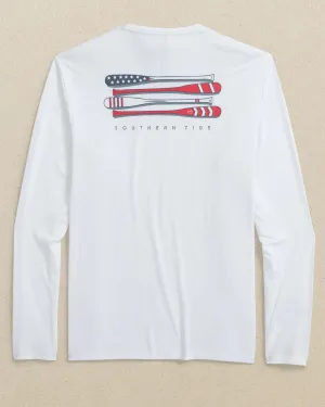 Oars and Stripes Long Sleeve Performance T-Shirt