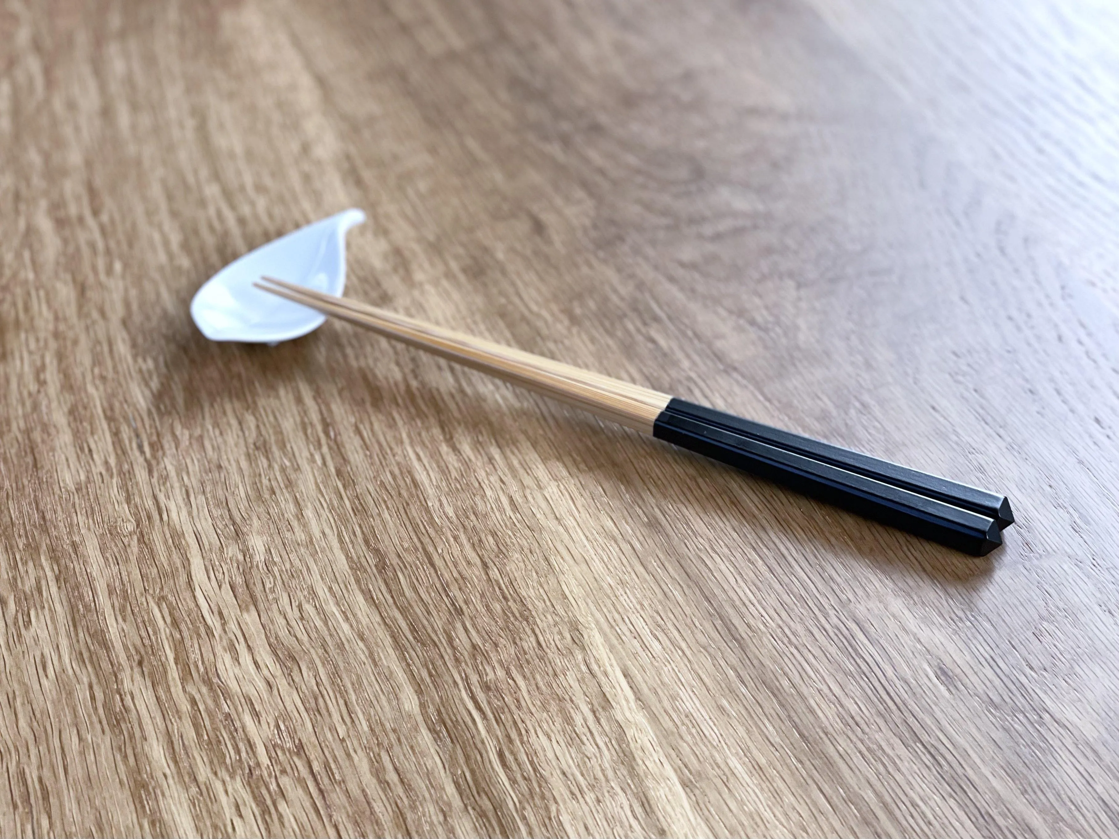 Ouchi-kougei Bamboo Diamond Cut Chopsticks Long Black