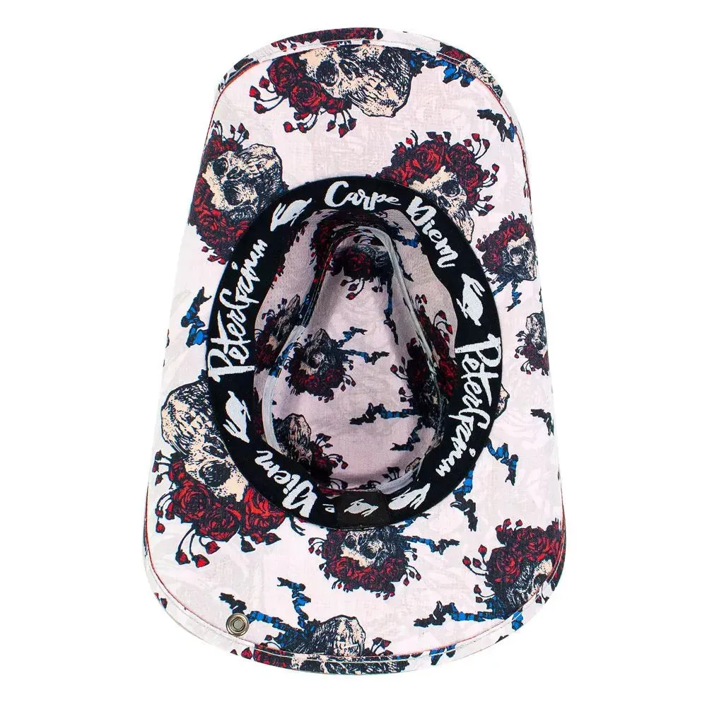 Peter Grimm Grateful Dead Skull & Roses Drifter - Cotton Cowboy Hat