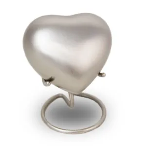 Pewter Cremation Heart Keepsake Urn