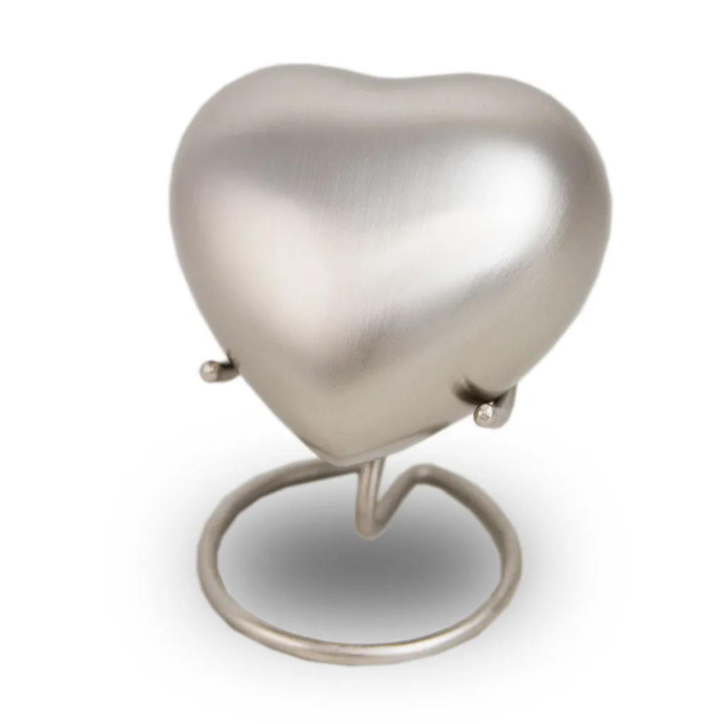 Pewter Cremation Heart Keepsake Urn