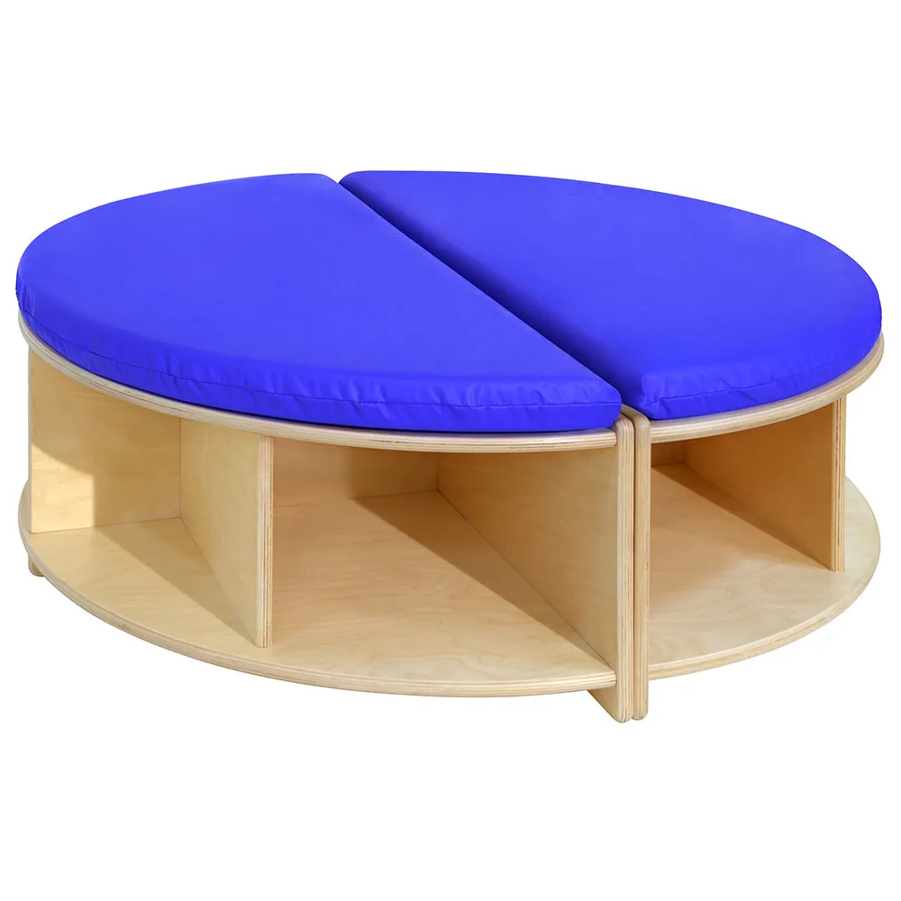 Read-A-Round Circle Bench | Cozy Classroom Seating with Storage & Cushioned Comfort