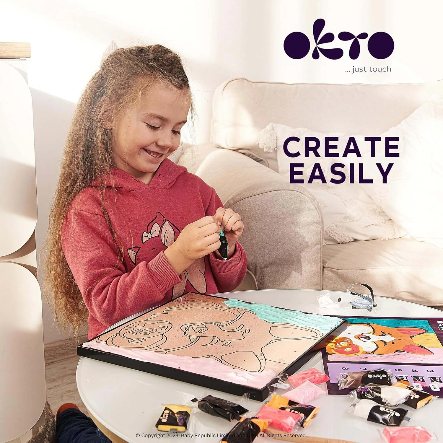 Sensory Art: Coloring with Clay By Numbers