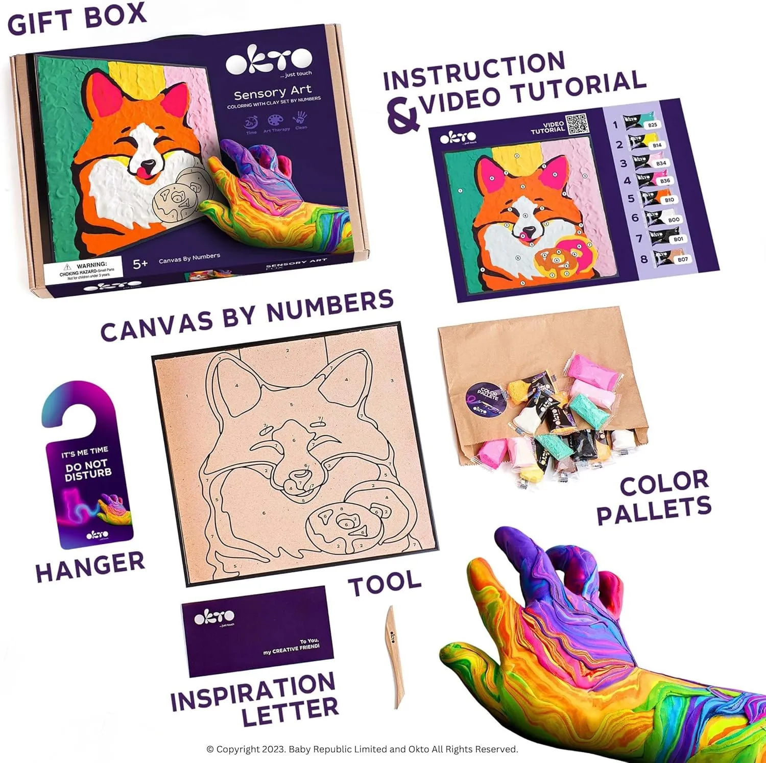 Sensory Art: Coloring with Clay By Numbers