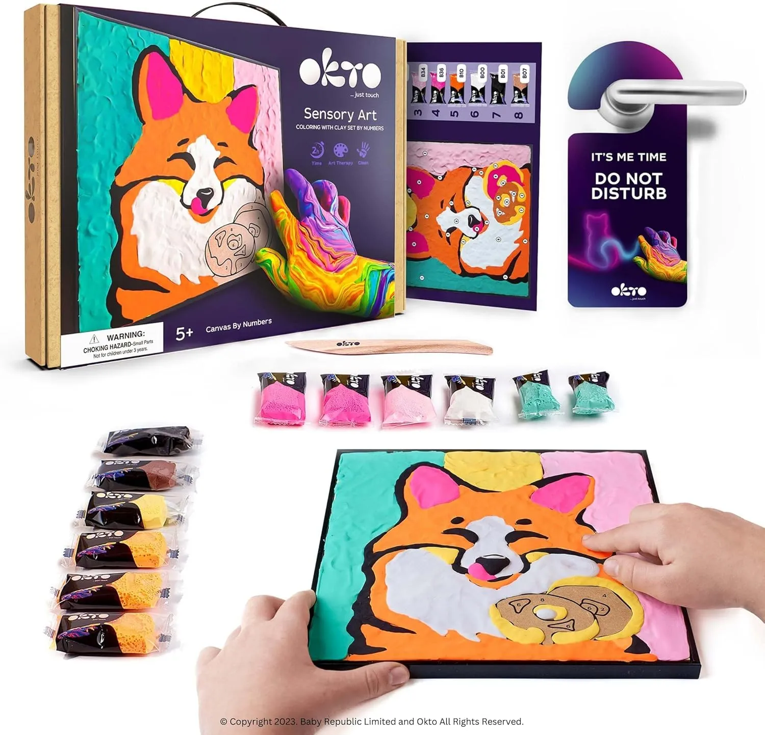 Sensory Art: Coloring with Clay By Numbers