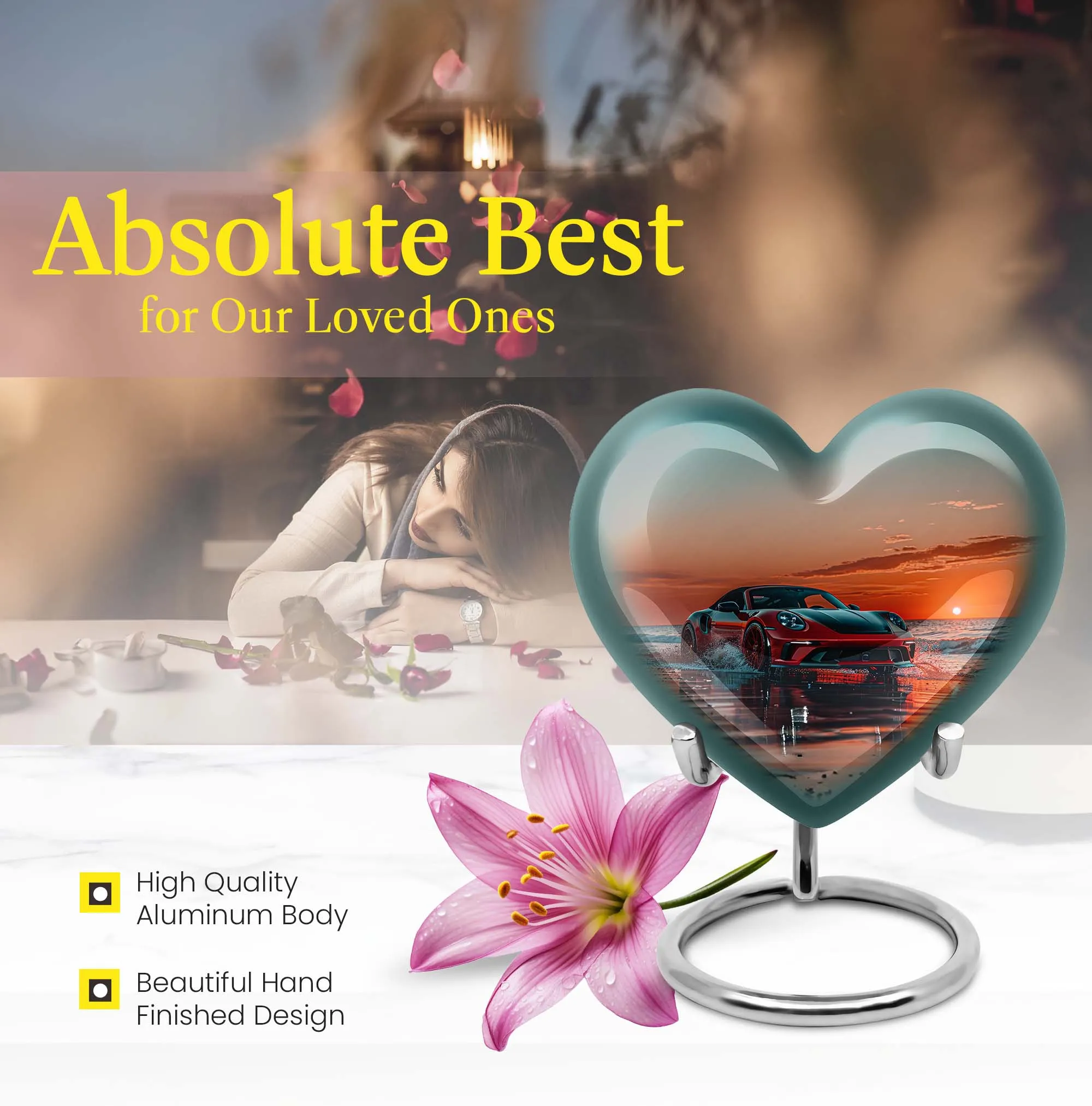 Serene Butterfly: Large Car Urn for Cremation and Memorial Incorporations