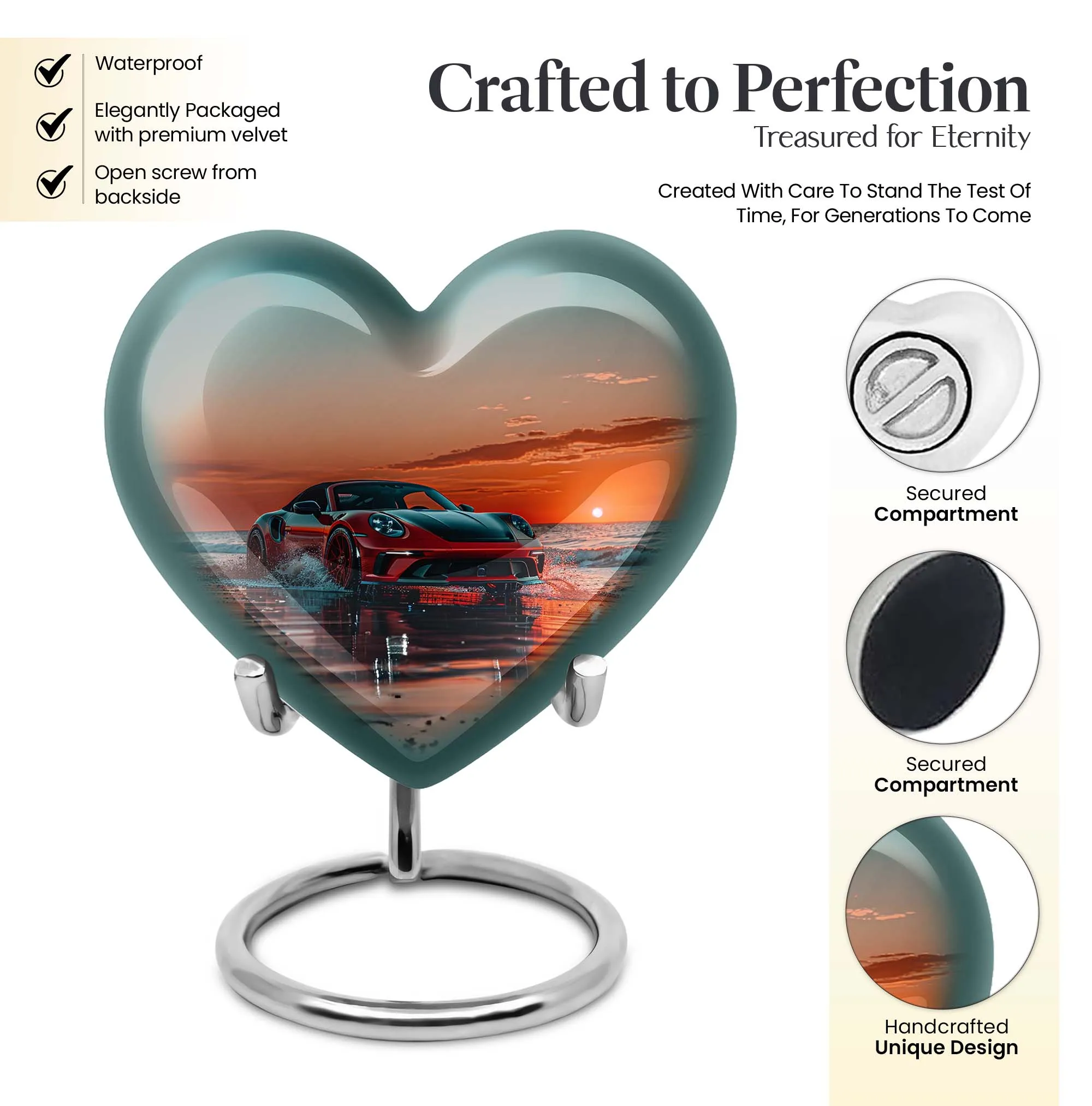 Serene Butterfly: Large Car Urn for Cremation and Memorial Incorporations
