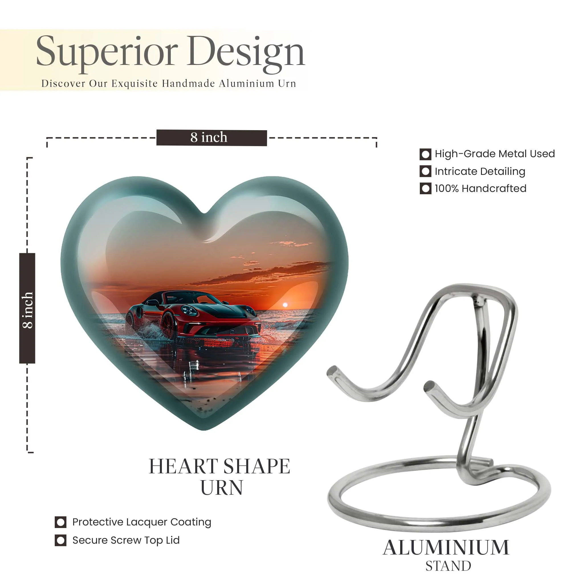 Serene Butterfly: Large Car Urn for Cremation and Memorial Incorporations