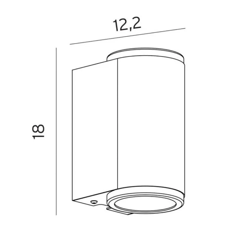 Sleek Cylinder Exterior Wall Light | Assorted Finishes