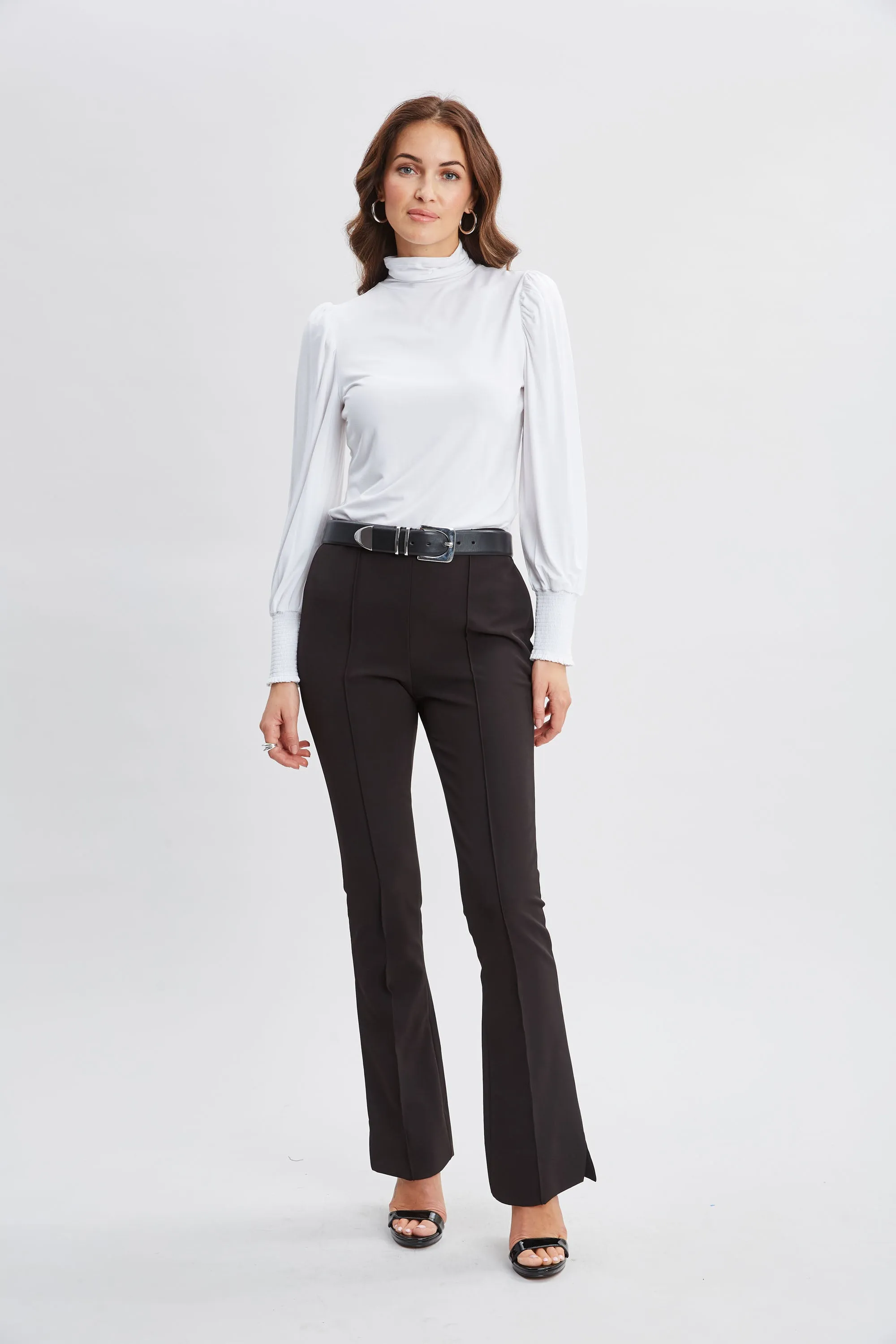 Smocked Turtleneck Knit