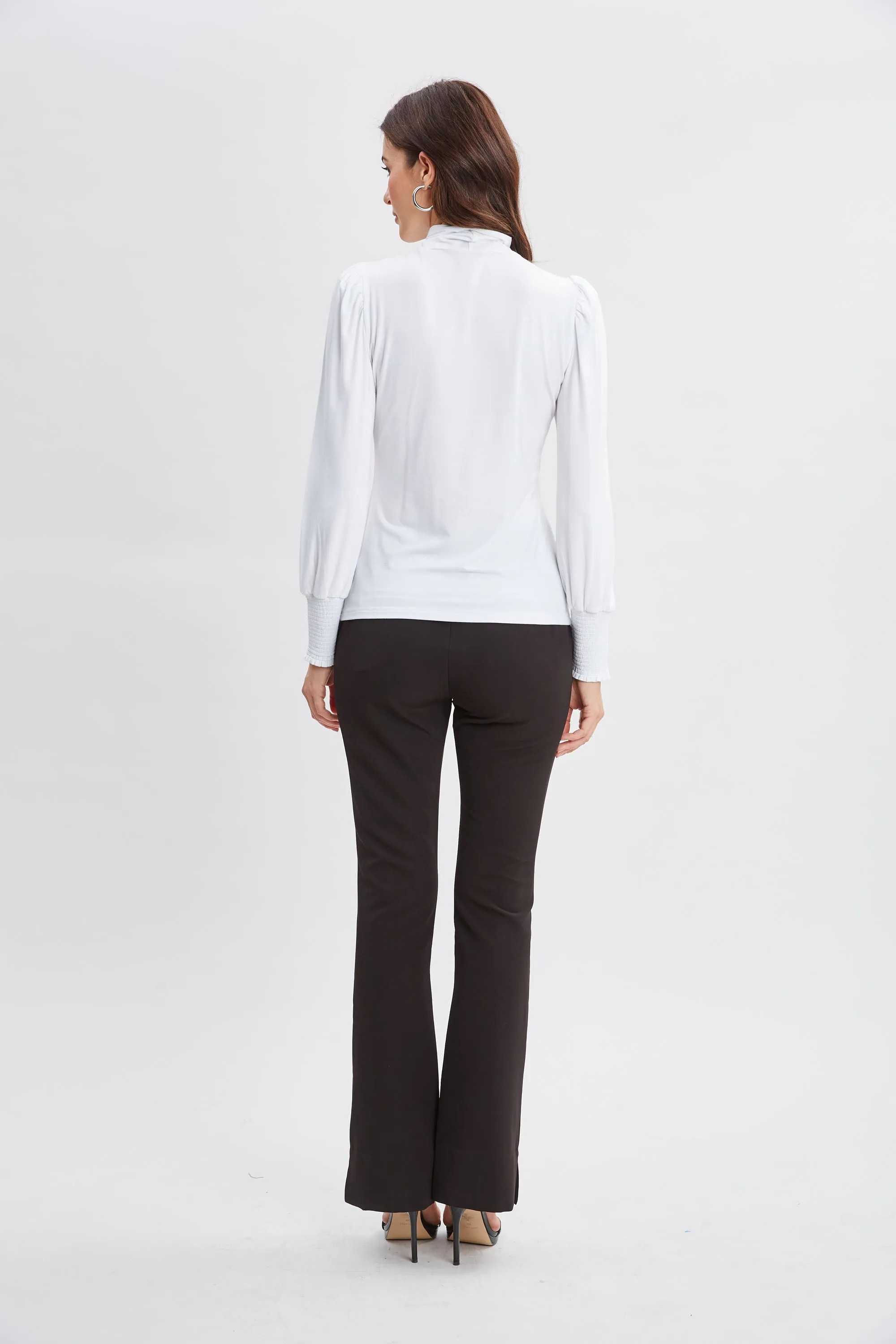 Smocked Turtleneck Knit