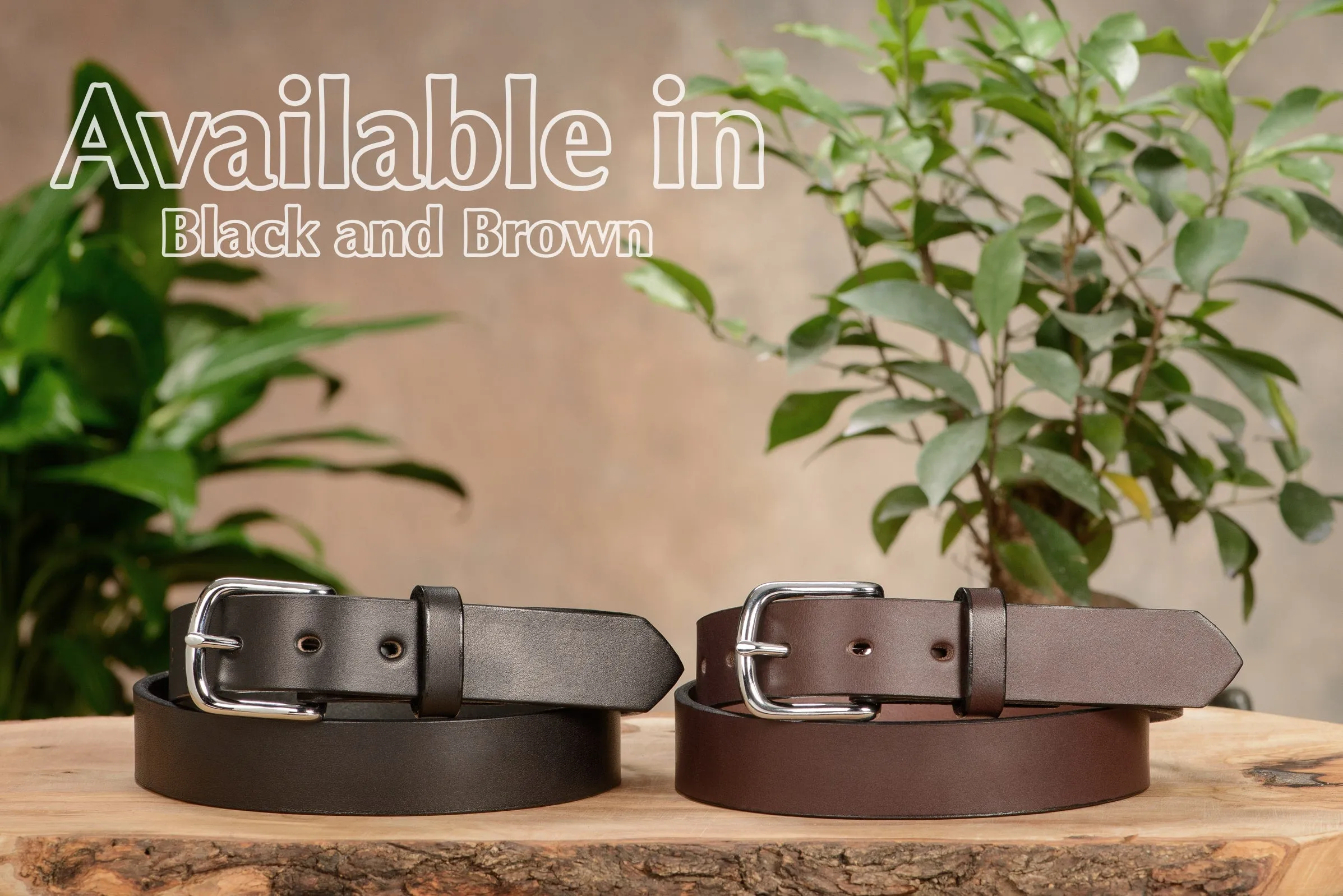 SPECIAL OFFER - The Colt: Brown Non Stitched Leather Belt 1.25"