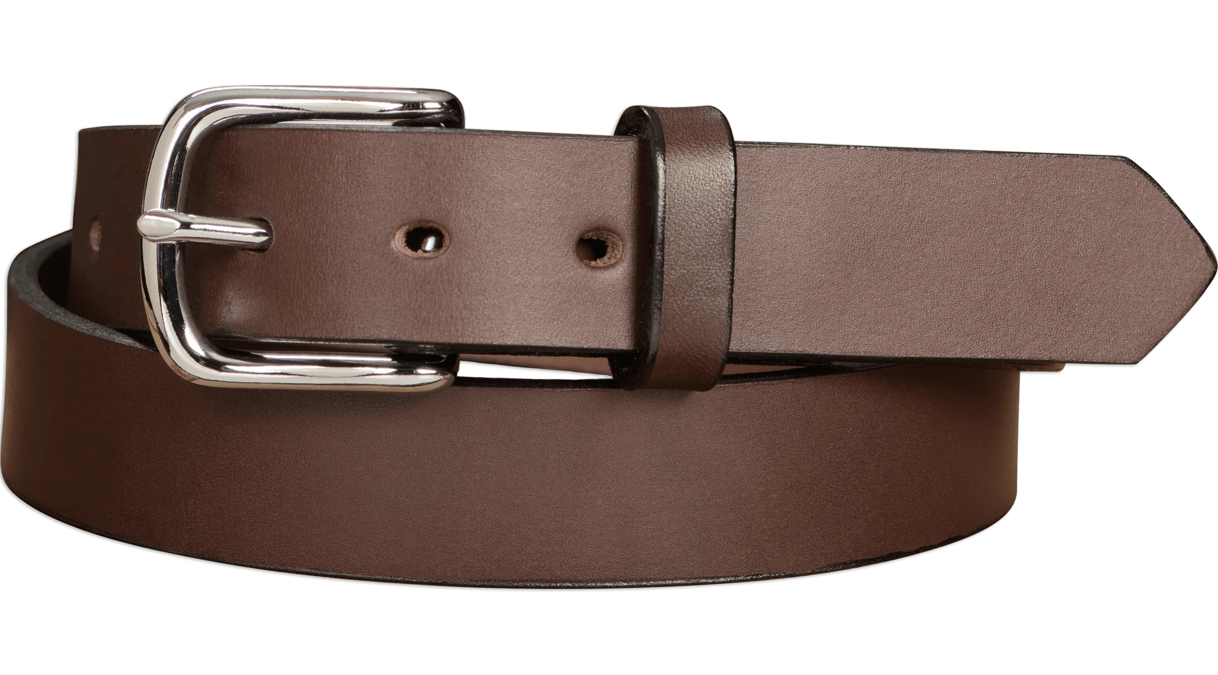 SPECIAL OFFER - The Colt: Brown Non Stitched Leather Belt 1.25"
