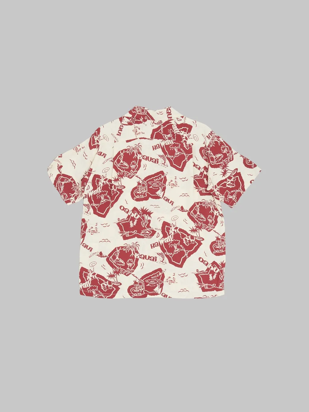 Sun Surf Showing Hawaiian Island Shirt Off White