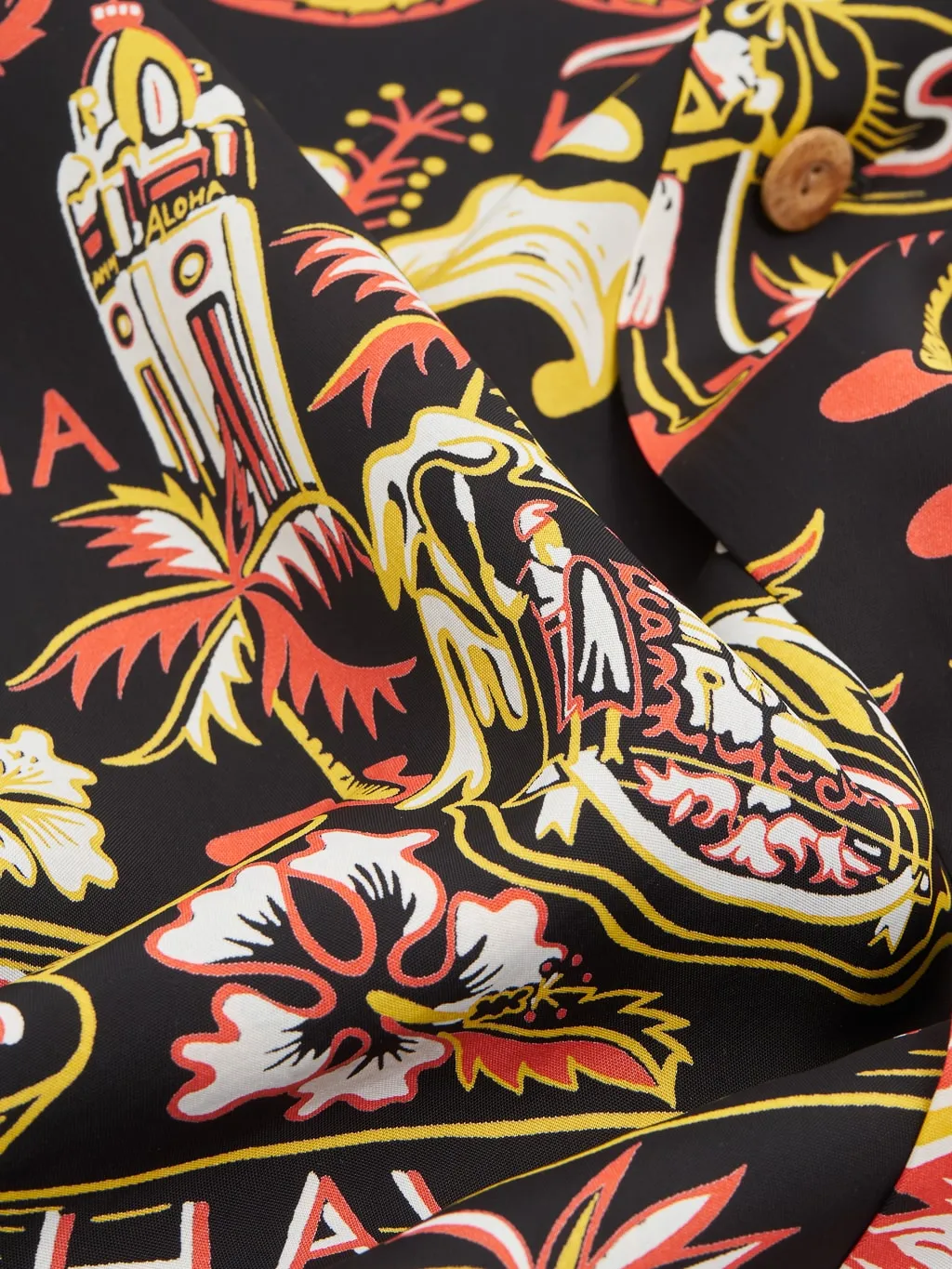 Sun Surf State Of Hawaii Hawaiian Shirt Black