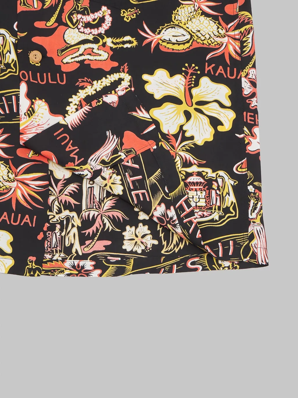 Sun Surf State Of Hawaii Hawaiian Shirt Black