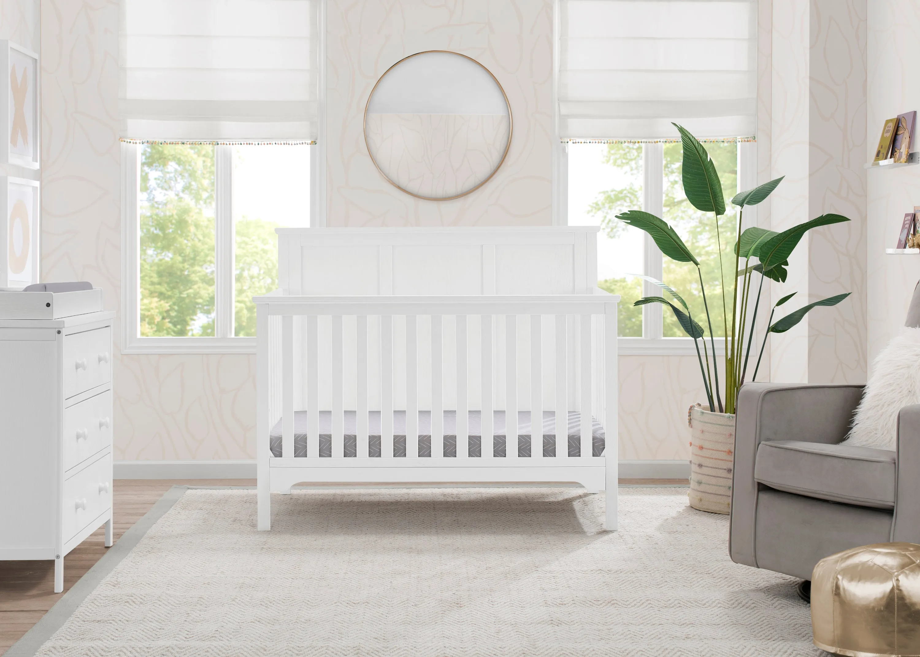 Sweet Beginnings Sage Flat Top 6-in-1 Convertible Crib