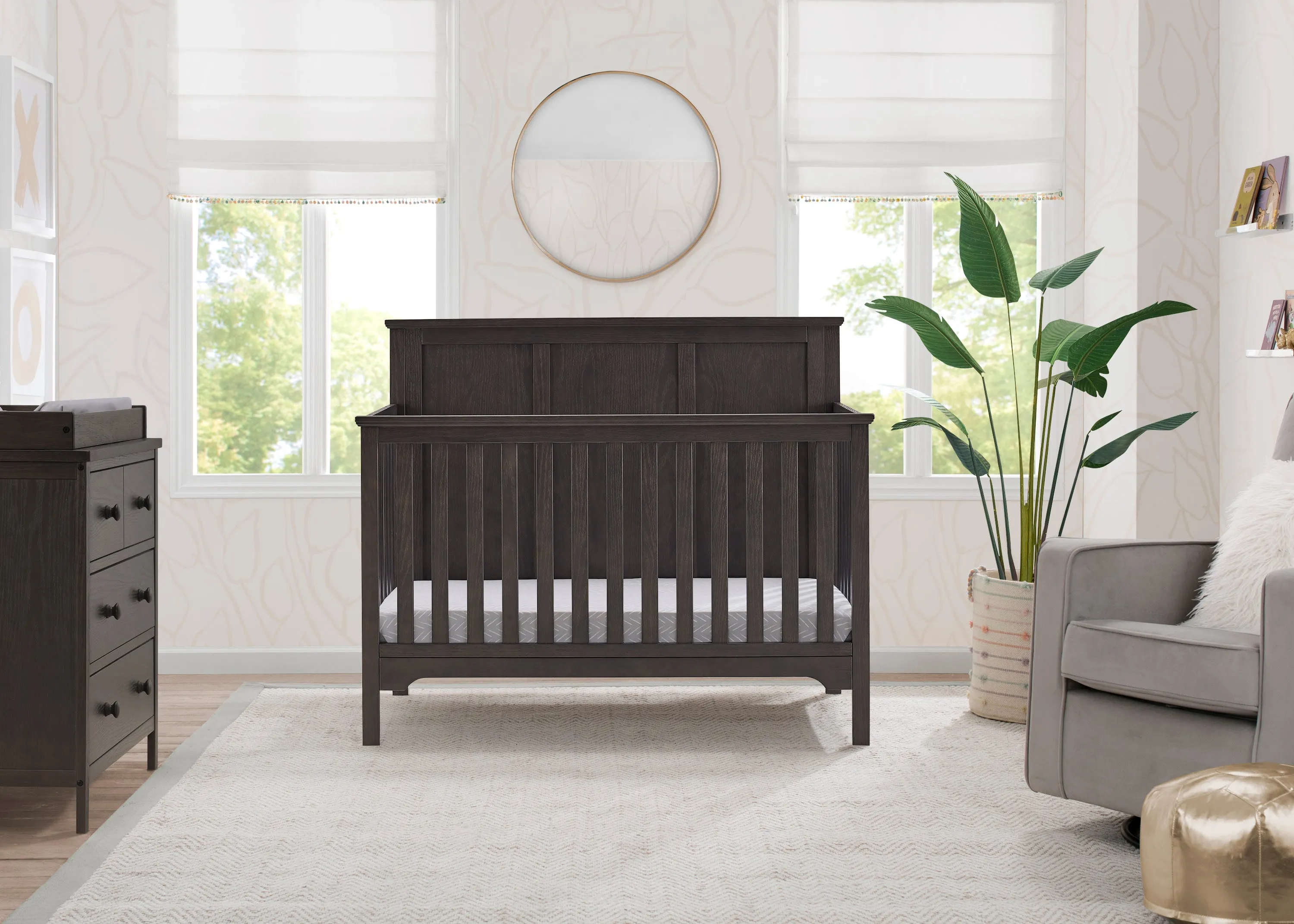 Sweet Beginnings Sage Flat Top 6-in-1 Convertible Crib