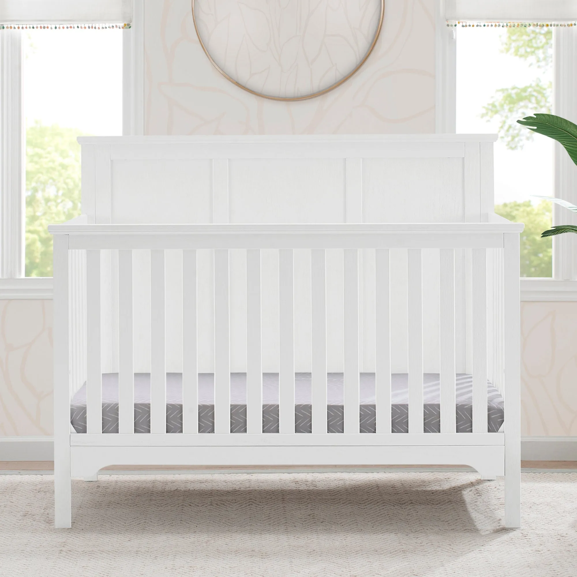 Sweet Beginnings Sage Flat Top 6-in-1 Convertible Crib