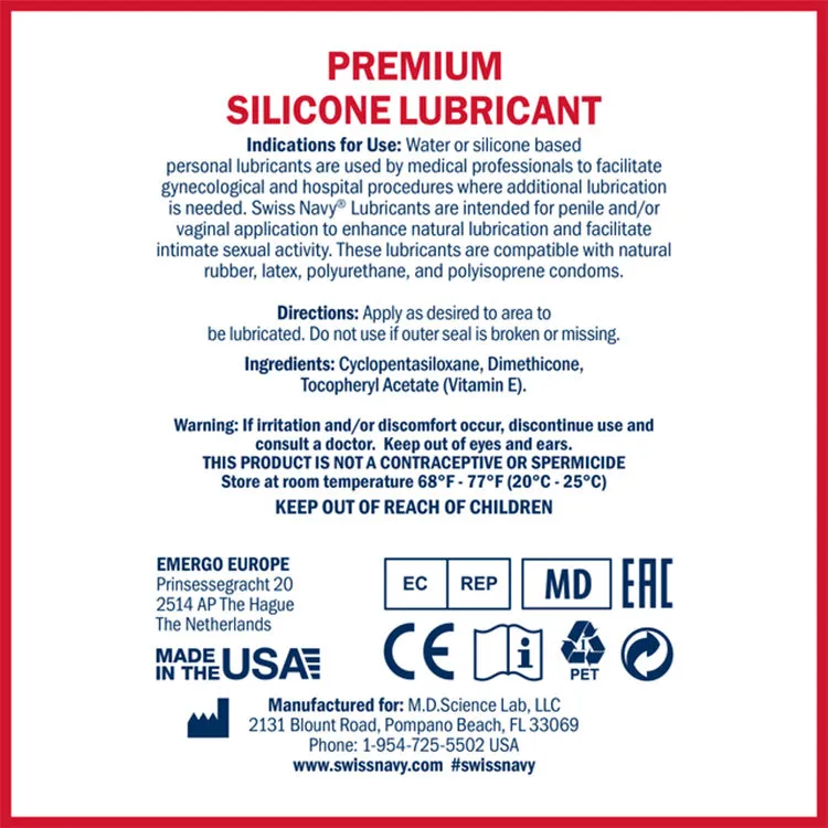 Swiss Navy Premium Silicone Lubricant