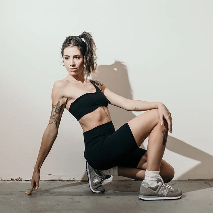 The Biker Short - Sueded Onyx