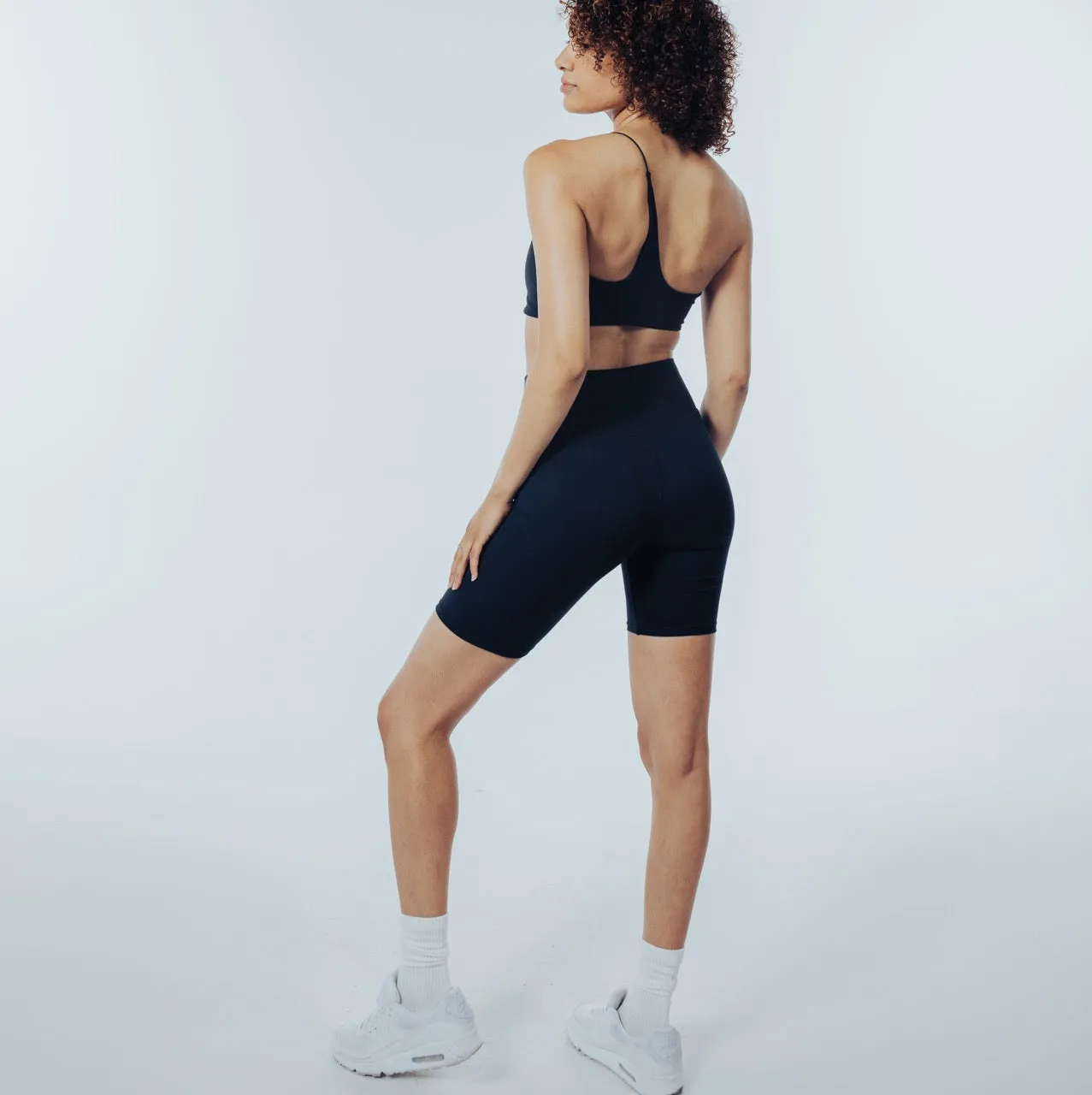 The Biker Short - Sueded Onyx